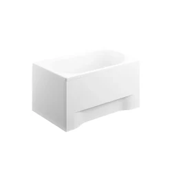 Baignoire rectangulaire 110 x 70 MINI acrylique blanc + avec Tablier + Pieds + Vidage à chromé