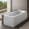 Baignoire rectangulaire 160 x 70 SHEA acrylique blanc + avec Tablier + Pieds + Vidage à chromé