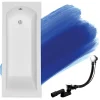 Baignoire rectangulaire 180 x 80 SHEA acrylique blanc, sans Habillage + Pieds + Vidage à chromé