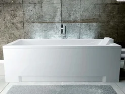 Baignoire rectangulaire - 170 x 70 cm - avec Habillage - Pieds - Vidage Chrome - MODERN