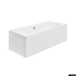 Baignoire rectangulaire - avec Tablier Blanc et Repose Tête OFFERT - VITAE - 180 x 80 cm