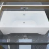 Baignoire rectangulaire 180 x 80 LONG acrylique blanc + avec Tablier + Pieds + Vidage à chromé