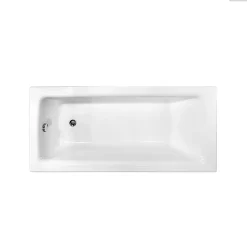 Baignoire rectangulaire - 130 x 70 cm - avec Habillage - Pieds - Vidage Chrome - TALIA