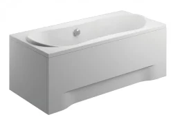 Baignoire rectangulaire 170 x 80 LONG acrylique blanc + avec Tablier + Pieds + Vidage à chromé
