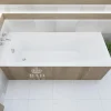 Baignoire rectangulaire 190 x 80 MEDIUM acrylique blanc + Habillage en polystyrène + Pieds + Vidage à chromé