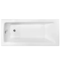 Baignoire rectangulaire blanche à encastrer + repose tête - 170 x 75 cm - TALIA SLIM