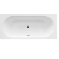 Baignoire rectangulaire blanche à encastrer + repose tête - 180 x 80 cm - VITAE SLIM