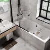 Baignoire rectangulaire blanc à encastrer - Repose Tête OFFERT - QUADRO SLIM - 190 x 90 cm