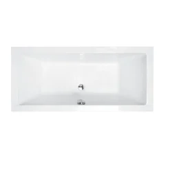 Baignoire rectangulaire blanc à encastrer - Repose Tête OFFERT - QUADRO SLIM - 190 x 90 cm
