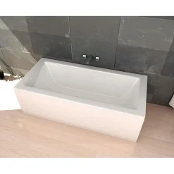 Baignoire rectangulaire CUBE blanche 170x80 Tablier non inclus