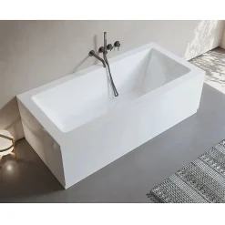 Baignoire rectangulaire CUBE blanche 180x80 Tablier non inclus