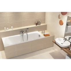 Baignoire rectangulaire gain de place 150x70 cm NAO encastrable (SANS TABLIER)