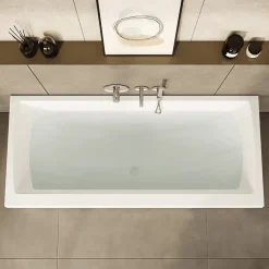 Baignoire rectangulaire VITRA Neon avec pied 180x80cm Blanc