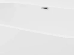 Baignoire semi îlot - 175L - 130 x 71,5 x 58 cm - Blanche - Acrylique - DIVINA