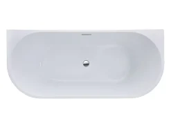 Baignoire semi îlot - 245L - 170 x 75 x 58 cm - Blanche - Acrylique - DIVINA