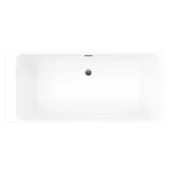 Baignoire semi îlot 180x80 cm Bakor blanc