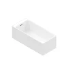 Baignoire semi îlot 170x75 cm Bakor blanc