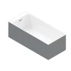 Baignoire semi îlot 170x75 cm Bakor gris
