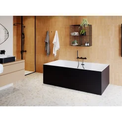 Baignoire semi îlot 180x80 cm Bakor noir