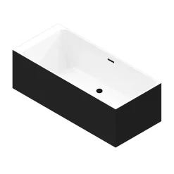 Baignoire semi îlot 180x80 cm Bakor noir