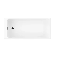 Baignoire semi îlot 160x75 cm Bakor noir