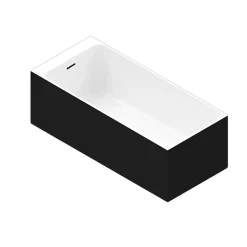Baignoire semi îlot 170x75 cm Bakor noir