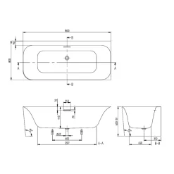 Baignoire semi-îlot d'angle VILLEROY & BOCH Loop & Friends version gauche