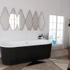 Baignoire semi-îlot design 170x87 cm effet texturé peau de crocodile - Acrylic Lucite - Savane