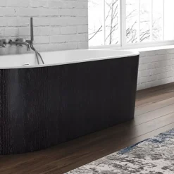 Baignoire semi-îlot design 170x87 cm effet texturé peau de crocodile - Acrylic Lucite - Savane