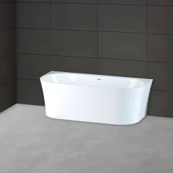 Baignoire semi-îlot murale Ruby 170x80 cm, by Spalina