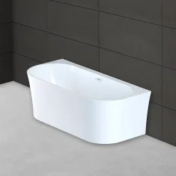 Baignoire semi-îlot murale Ruby 170x80 cm, by Spalina