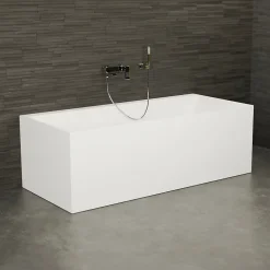Baignoire semi-îlot murale COBALT L.170 x l.75 cm, by SPALINA