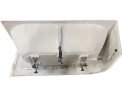 Baignoire semi-îlot murale CAPRI 160 Gauche Noire L. 160 x l. 76 cm, by SPALINA