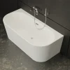 Baignoire semi-îlot murale Naos, blanc, 170x80 cm, by Spalina