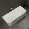 Baignoire semi-îlot murale Mint 170, gris mat, 170x81 cm, by Spalina