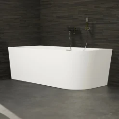 Baignoire semi-îlot murale CAPRI Gauche 170x76cm, by SPALINA