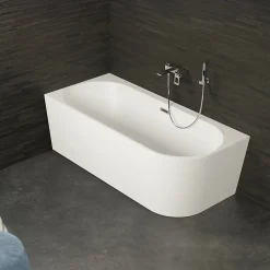 Baignoire semi-îlot murale CAPRI Gauche 170x76cm, by SPALINA