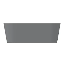Baignoire semi-îlot Nakina L. 170 cm x l. 75 cm gris
