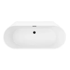 Baignoire semi-îlot Nakina L. 150 cm x l. 75 cm noir
