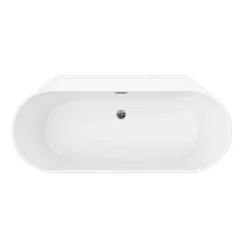 Baignoire semi-îlot Nakina L. 160 cm x l. 75 cm noir