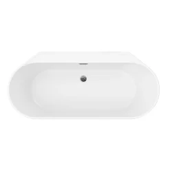 Baignoire semi-îlot Nakina L. 170 cm x l. 75 cm blanc