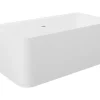 Baignoire semi-îlot rectangulaire - 216L - 150 x 75 x 60 cm - Blanc brillant - Acrylique - ATESA