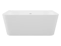 Baignoire semi-îlot rectangulaire - 216L - 150 x 75 x 60 cm - Blanc brillant - Acrylique - ATESA