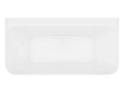 Baignoire semi-îlot rectangulaire - 216L - 150 x 75 x 60 cm - Blanc brillant - Acrylique - ATESA