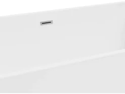 Baignoire semi-îlot rectangulaire - 315 L - 170 x 80 x 58 cm - Blanche - Acrylique - PIKAIA