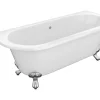 Baignoire semi-îlot retro avec pieds d'aigle- 190 L - 170 x 74 x 62 cm - Blanche - Acrylique - SPARUS