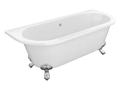 Baignoire semi-îlot retro avec pieds d'aigle- 190 L - 170 x 74 x 62 cm - Blanche - Acrylique - SPARUS