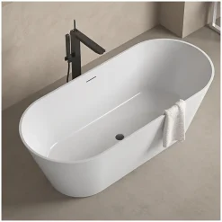 Baignoire SERENA îlot en acrylique Lucite blanche 170cm