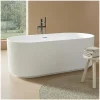 Baignoire STRIA îlot striée en acrylique blanche 170cm