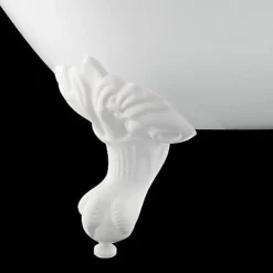 Baignoire sur pieds en fonte PLYMOUTH Blanche 170 cm Pieds blancs
